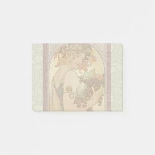 Bloco Post-it Art Nouveau Mulher Mucha Linda