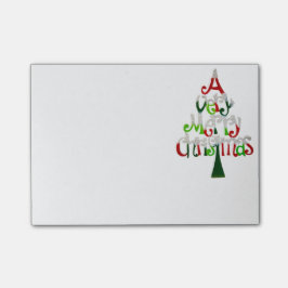 Bloco Post-it Árvore de Natal Muito Feliz