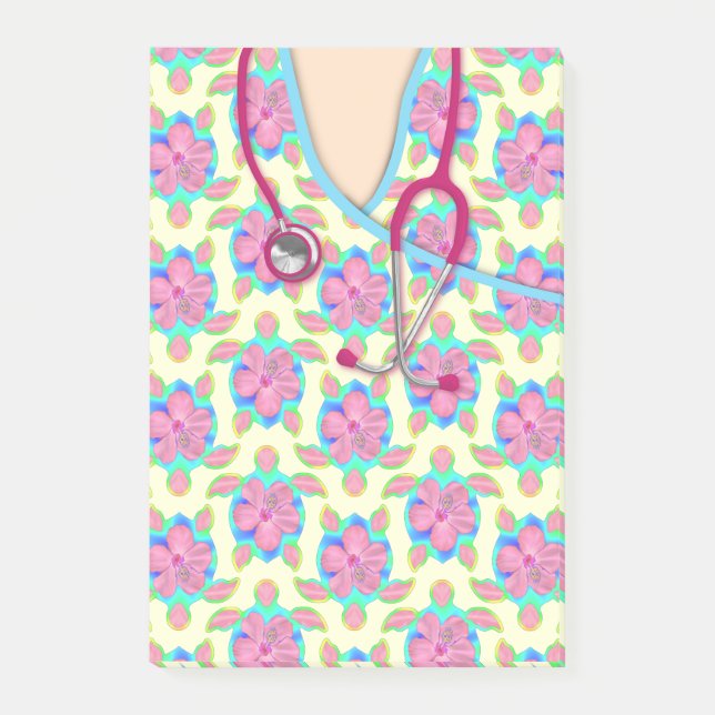 Bloco Post-it As tartarugas amarelas da ilha médicas esfregam (Frente)