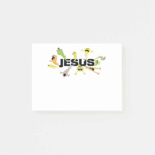 Bloco Post-it Assustador Jesus (Frente)