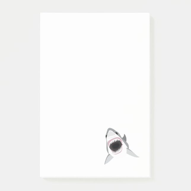 Bloco Post-it Ataque do tubarão - mordida do grande tubarão (Frente)