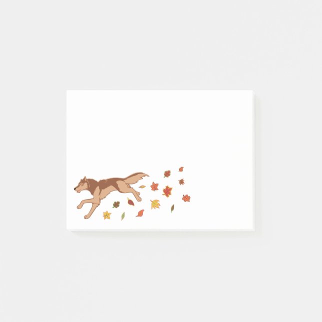 Bloco Post-it Autumn Wolf (Frente)