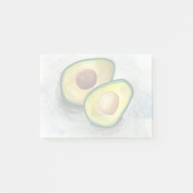 Bloco Post-it Avocado em Watercolor (Frente)