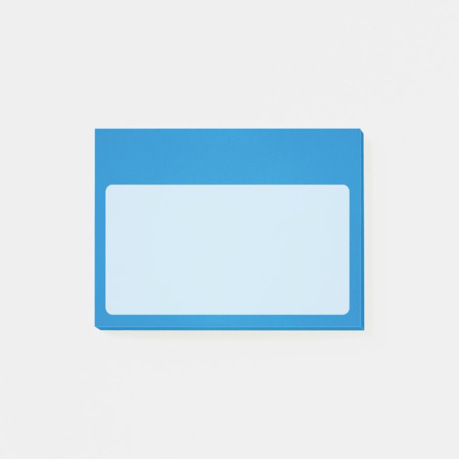 Bloco Post-it Azul Ceruliano Brilhante com Textura Cinzenta (Frente)