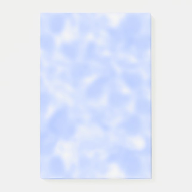 Bloco Post-it Azul e branco Mottled (Frente)