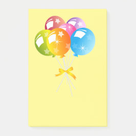 Bloco Post-it balões coloridos bonito