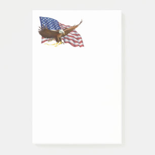 Bloco Post-it Bandeira Americana e Águia