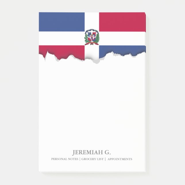 Bloco Post-it Bandeira da República Dominicana (Frente)