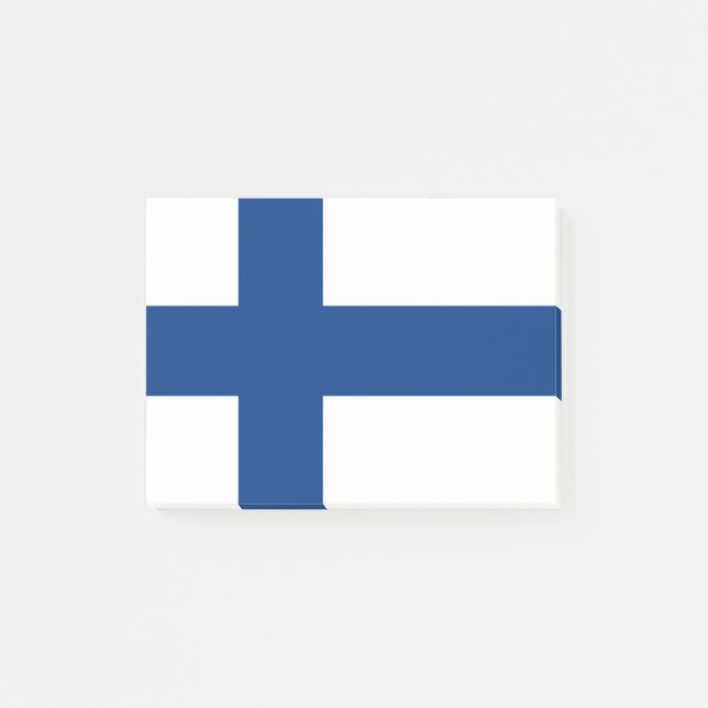 Bloco Post-it Bandeira das Notas Pós-it® da Finlândia (Frente)