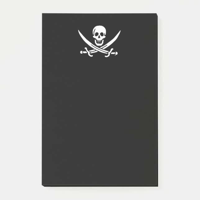 Bloco Post-it Bandeira pirata de Jolly roger (Frente)