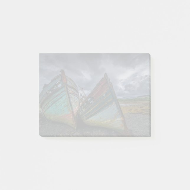 Bloco Post-it Barcos de pesca velhos (Frente)