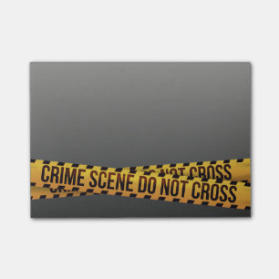 Bloco Post-it Barricada engraçada da cena do crime da polícia