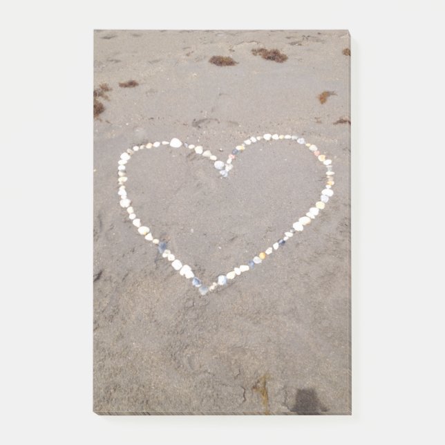 Bloco Post-it Beach Shell Heart (Frente)