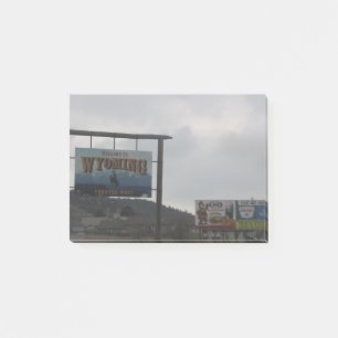 Bloco Post-it Bem-vindo ao Posto Wyoming - Nota