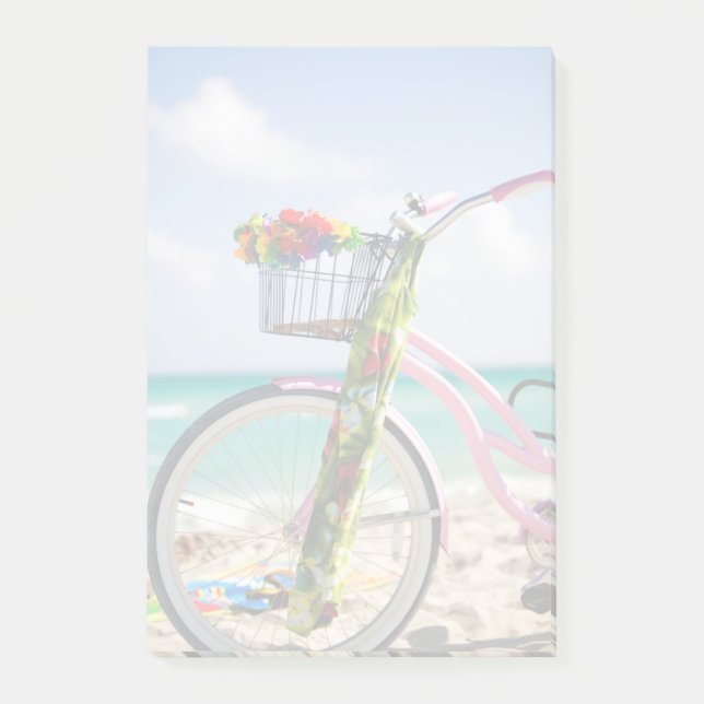 Bloco Post-it Bicicleta na praia | Miami, Florida (Frente)