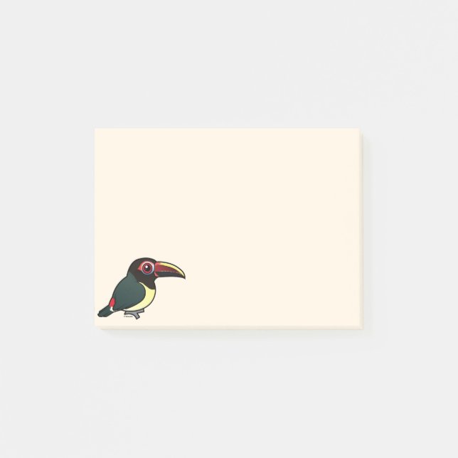 Bloco Post-it Birdorable Aracari verde (Frente)