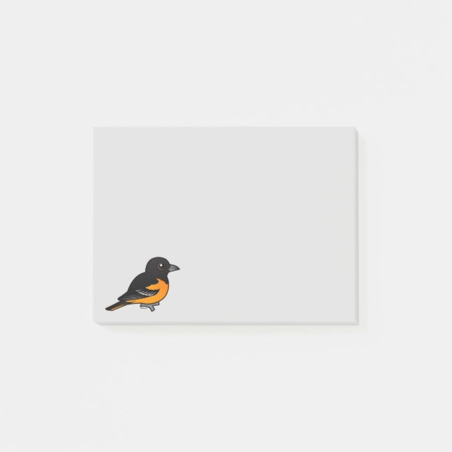 Bloco Post-it Birdorable Baltimore Oriole (Frente)