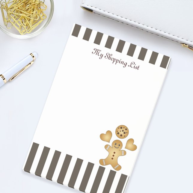 Bloco Post-it Biscoito Personalizado de Homem de Gengibre (Criador carregado)