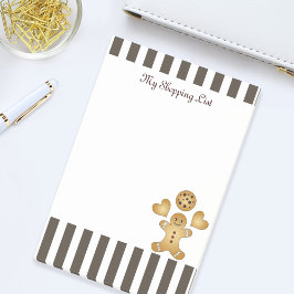 Bloco Post-it Biscoito Personalizado de Homem de Gengibre Fofo