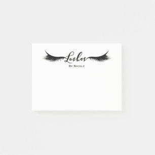 Bloco Post-it Black Lashes Eyelashes Glam Moderno Personalizado