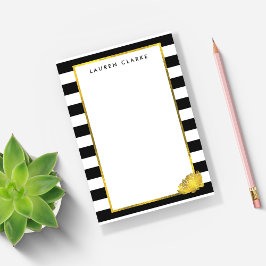 Bloco Post-it Black Strike e Dourada Peony