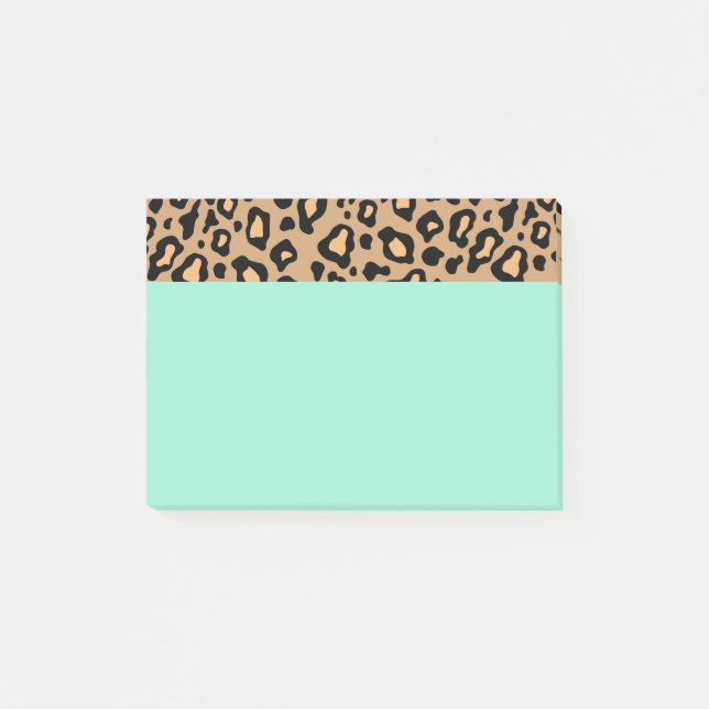 Bloco Post-it Blocos de Notas Autoadesivos Estampa de Leopardo T (Frente)