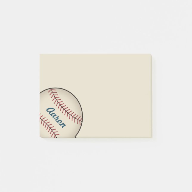 Bloco Post-it Blocos de Notas Personalizados de Beisebol Present (Frente)