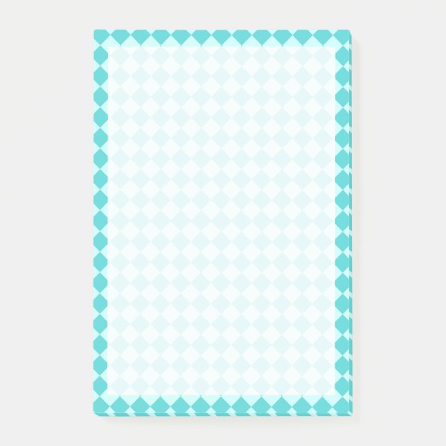 Bloco Post-it Blue Combination Diamond Patterno de Shirley Taylo (Frente)