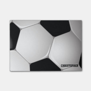 Bloco Post-it Bola de futebol customizável do futebol