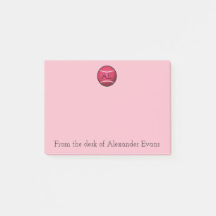 Bloco Post-it Bola de tênis cor-de-rosa