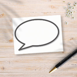 Bloco Post-it Bolha de fala de história em quadrinhos moderna e 