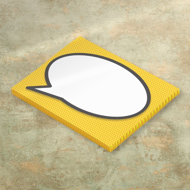 Bloco Post-it Bolha de Falha de Arte Pop de Quadrinhos (Comic Book Pop Art Speech Bubble Post-it Notes)