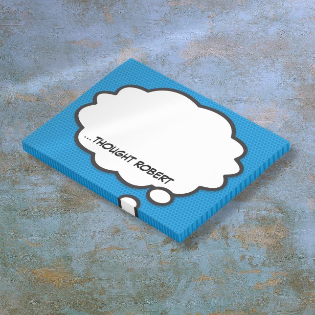 Bloco Post-it Bolha Personalizada de BD Engraçado (Personalized Comic Book Funny Think Bubble Post-it Notes)