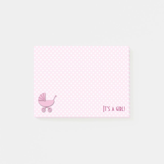 Bloco Post-it bolinhas cor-de-rosa (Frente)