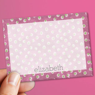 Bloco Post-it Bolinhas de Mensagens de Água - limão e rosa quent