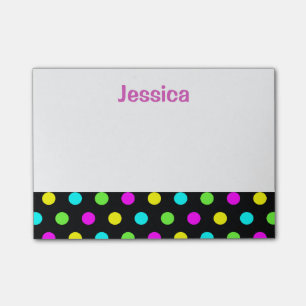 Bloco Post-it Bolinhas engraçadas em notas de post-it conhecida