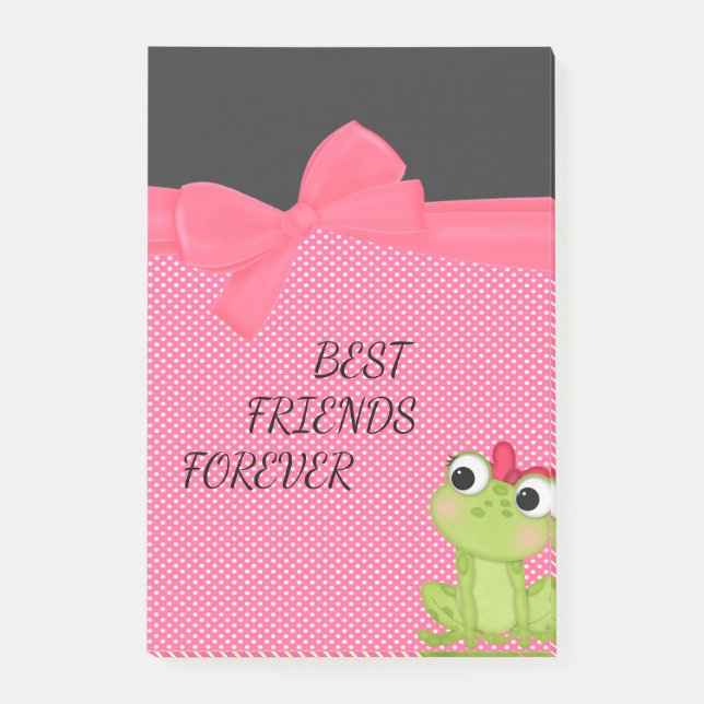 Bloco Post-it Bolinhas, mensagem de Froggy Motivational (Frente)