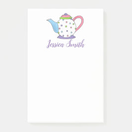 Bloco Post-it Bolinhas Pastel Teapot Party Gift Posta