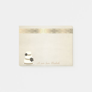 Bloco Post-it Bonita Na moda elegante, Lace, Bolo