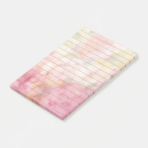 Bloco Post-it Bonito Aquarela Floral Impressão Linhada