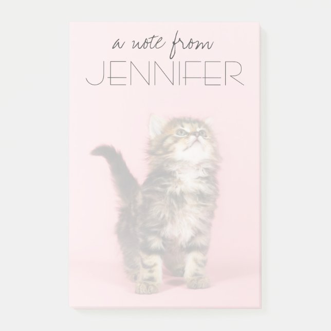 Bloco Post-it Bonito no Kitten Rosa (Frente)