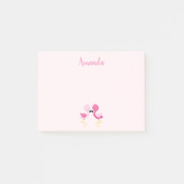 Bloco Post-it Bonito Pink Flamingo Love