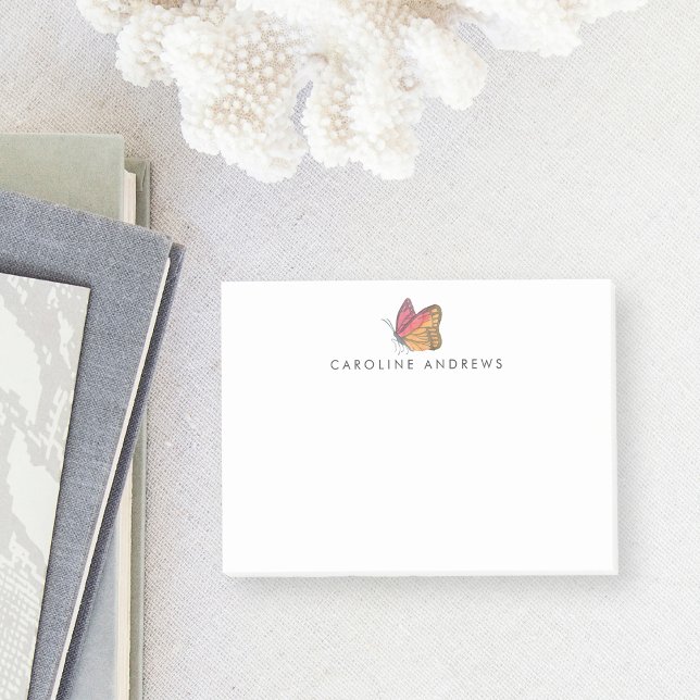 Bloco Post-it Borboleta de Aquarela Personalizada (Criador carregado)