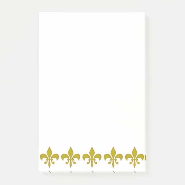Bloco Post-it Borda de Lírio Dourado + seu texto e plano de fund (Frente)