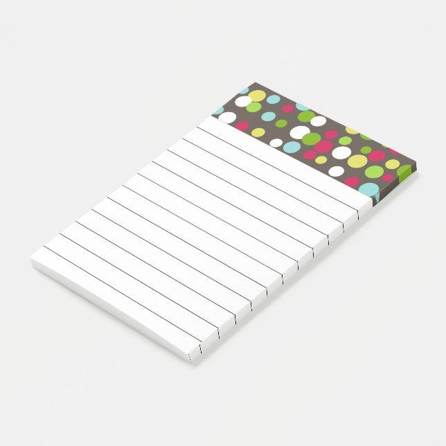 Bloco Post-it Bright Dots Office Kitchen Posta Notas Presente (Inclinado)