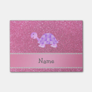 Bloco Post-it Brilho roxo conhecido personalizado do rosa da