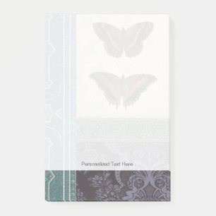 Bloco Post-it Brocade de borboleta decorativa do Vision Studio
