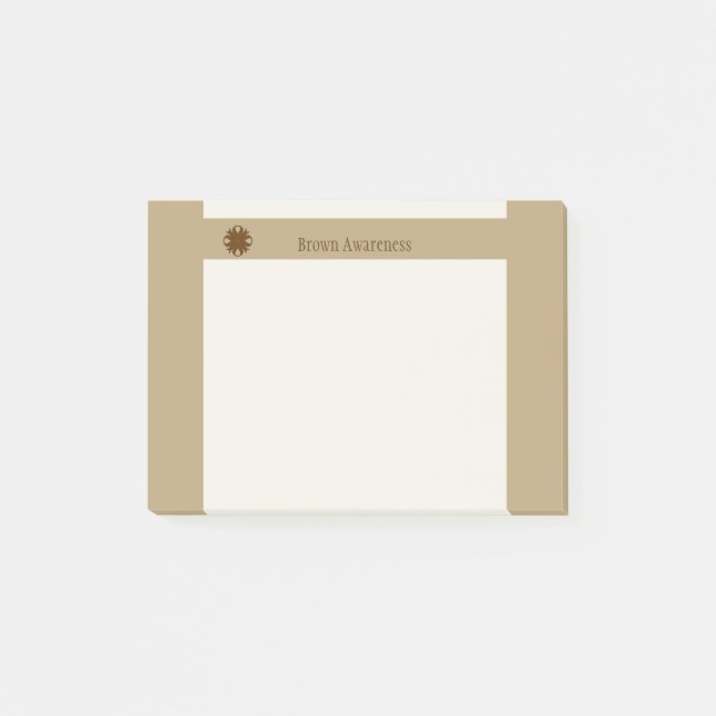 Bloco Post-it Brown Clover Ribbon por Kenneth Yoncich (Frente)