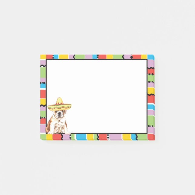 Bloco Post-it Buldogue da festa (Frente)