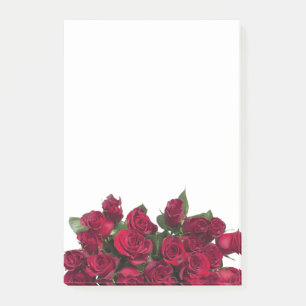 Bloco Post-it Buquê das rosas vermelhas